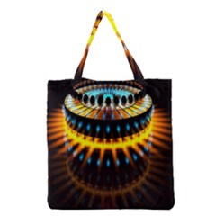 Abstract Led Lights Grocery Tote Bag by Simbadda