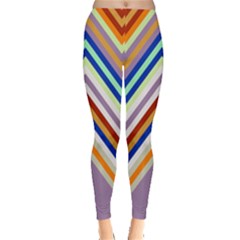 Chevron Wave Color Rainbow Triangle Waves Grey Leggings  by Alisyart