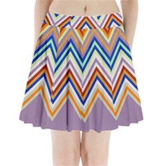 Chevron Wave Color Rainbow Triangle Waves Grey Pleated Mini Skirt
