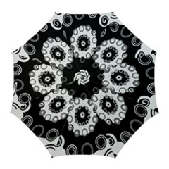 Fluctuation Hole Black White Circle Golf Umbrellas