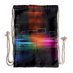 Abstract Binary Drawstring Bag (large)