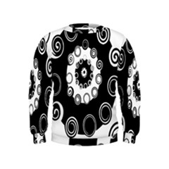 Fluctuation Hole Black White Circle Kids  Sweatshirt