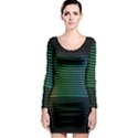 Abstract Multicolor Rainbows Circles Long Sleeve Bodycon Dress View1