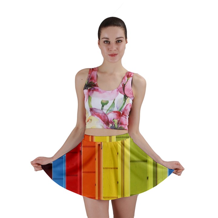 Abstract Minimalism Architecture Mini Skirt