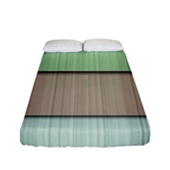 Lines Stripes Texture Colorful Fitted Sheet (Full/ Double Size)