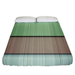 Lines Stripes Texture Colorful Fitted Sheet (Queen Size)