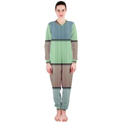 Lines Stripes Texture Colorful OnePiece Jumpsuit (Ladies) 