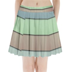 Lines Stripes Texture Colorful Pleated Mini Skirt