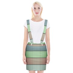 Lines Stripes Texture Colorful Suspender Skirt