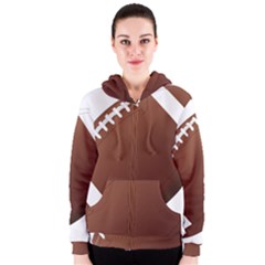 Football American Sport Ball Women s Zipper Hoodie