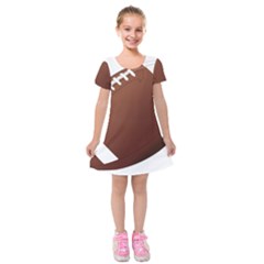 Football American Sport Ball Kids  Short Sleeve Velvet Dress by Alisyart