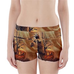 Digital Art Nature Spider Witch Spiderwebs Bricks Window Trees Fire Boiler Cliff Rock Boyleg Bikini Wrap Bottoms by Simbadda