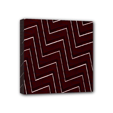 Lines Pattern Square Blocky Mini Canvas 4  X 4  by Simbadda
