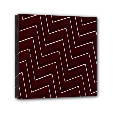 Lines Pattern Square Blocky Mini Canvas 6  X 6  by Simbadda