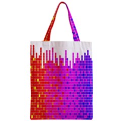 Square Spectrum Abstract Zipper Classic Tote Bag by Simbadda