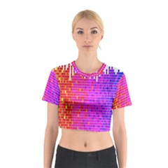 Square Spectrum Abstract Cotton Crop Top