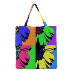 Flower Pop Sunflower Grocery Tote Bag by Alisyart