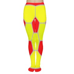 Football Blender Image Map Red Yellow Sport Women s Tights