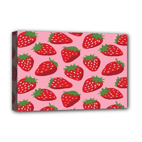 Fruit Strawbery Red Sweet Fres Deluxe Canvas 18  X 12  