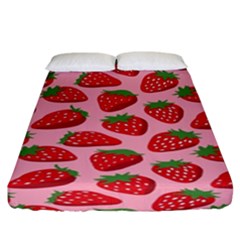 Fruit Strawbery Red Sweet Fres Fitted Sheet (california King Size) by Alisyart