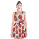 Fruit Strawberry Red Black Cat Scoop Neck Skater Dress View1