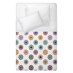 Flowers Color Artwork Vintage Modern Star Lotus Sunflower Floral Rainbow Duvet Cover (single Size) by Alisyart