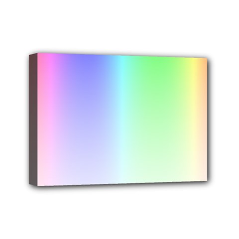 Layer Light Rays Rainbow Pink Purple Green Blue Mini Canvas 7  X 5 