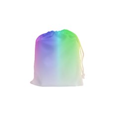 Layer Light Rays Rainbow Pink Purple Green Blue Drawstring Pouches (small) 