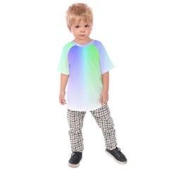 Layer Light Rays Rainbow Pink Purple Green Blue Kids  Raglan Tee