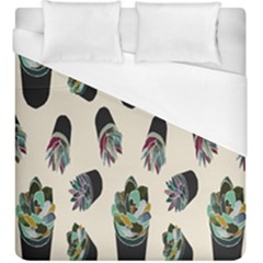 Succulent Plants Pattern Lights Duvet Cover (King Size)