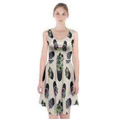 Succulent Plants Pattern Lights Racerback Midi Dress