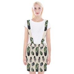 Succulent Plants Pattern Lights Suspender Skirt