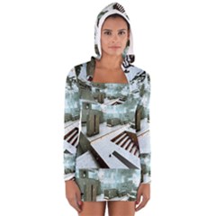 Digital Art Paint In Water Women s Long Sleeve Hooded T-shirt by Simbadda