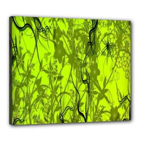 Concept Art Spider Digital Art Green Canvas 24  X 20  by Simbadda