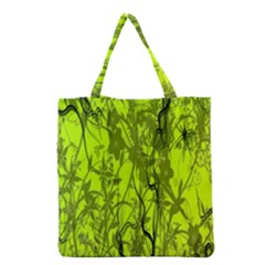 Concept Art Spider Digital Art Green Grocery Tote Bag by Simbadda