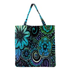 Sun Set Floral Grocery Tote Bag by Simbadda