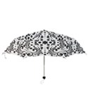 Leaf Flower Floral Black Folding Umbrellas View3