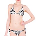 Leaf Flower Floral Black Bikini Set View1