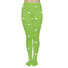 Mages Pinterest Green White Polka Dots Crafting Circle Women s Tights