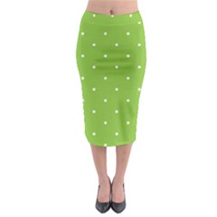 Mages Pinterest Green White Polka Dots Crafting Circle Midi Pencil Skirt