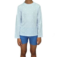 Mages Pinterest White Blue Polka Dots Crafting  Circle Kids  Long Sleeve Swimwear by Alisyart