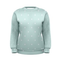 Mages Pinterest White Blue Polka Dots Crafting  Circle Women s Sweatshirt by Alisyart