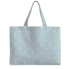 Mages Pinterest White Blue Polka Dots Crafting  Circle Zipper Mini Tote Bag by Alisyart