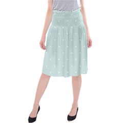 Mages Pinterest White Blue Polka Dots Crafting  Circle Midi Beach Skirt by Alisyart