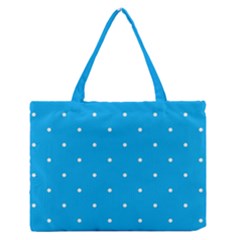 Mages Pinterest White Blue Polka Dots Crafting Circle Medium Zipper Tote Bag by Alisyart