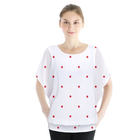 Mages Pinterest White Red Polka Dots Crafting Circle Blouse by Alisyart