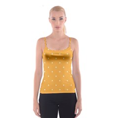 Mages Pinterest White Orange Polka Dots Crafting Spaghetti Strap Top