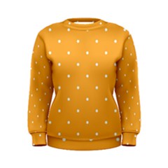 Mages Pinterest White Orange Polka Dots Crafting Women s Sweatshirt by Alisyart