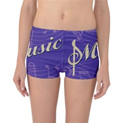 Music Flyer Purple Note Blue Tone Reversible Bikini Bottoms by Alisyart