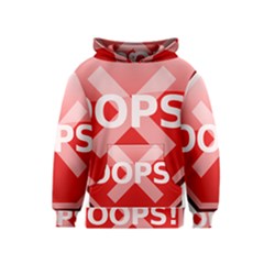 Oops Stop Sign Icon Kids  Pullover Hoodie by Alisyart